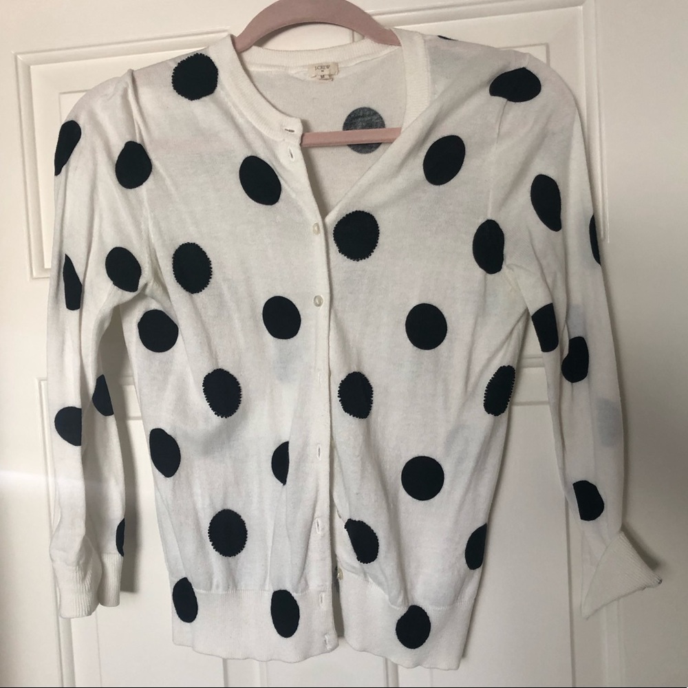 J. Crew Dot Cardigan